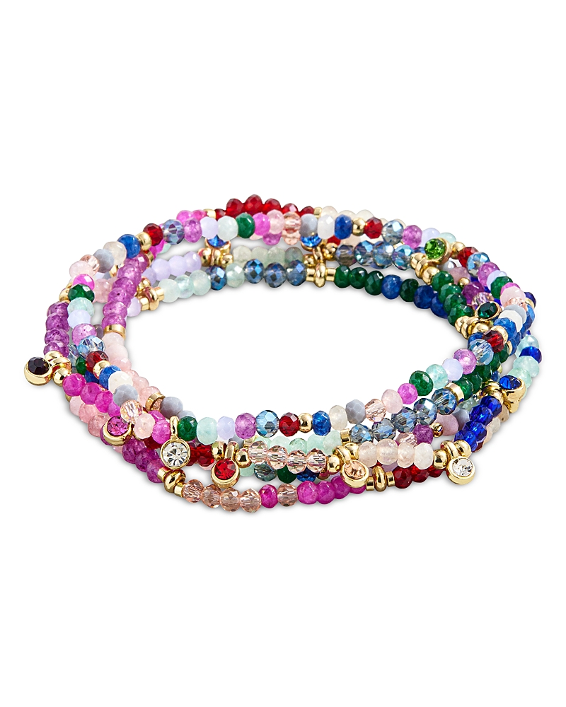 Baublebar Semi Precious Stone Indya Layered Stretch Bracelet In Multi