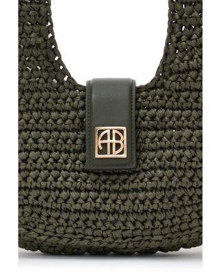 Lou Monogram Crocheted Shoulder Bag