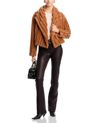 Quilted Faux Fur Coat