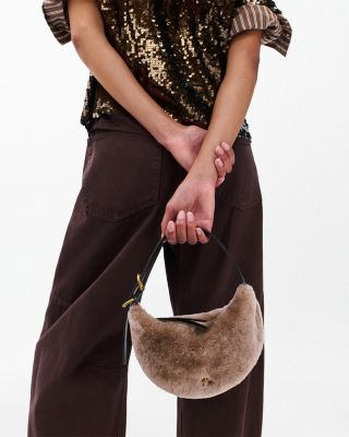 Mercer Small Shearling Hobo Bag