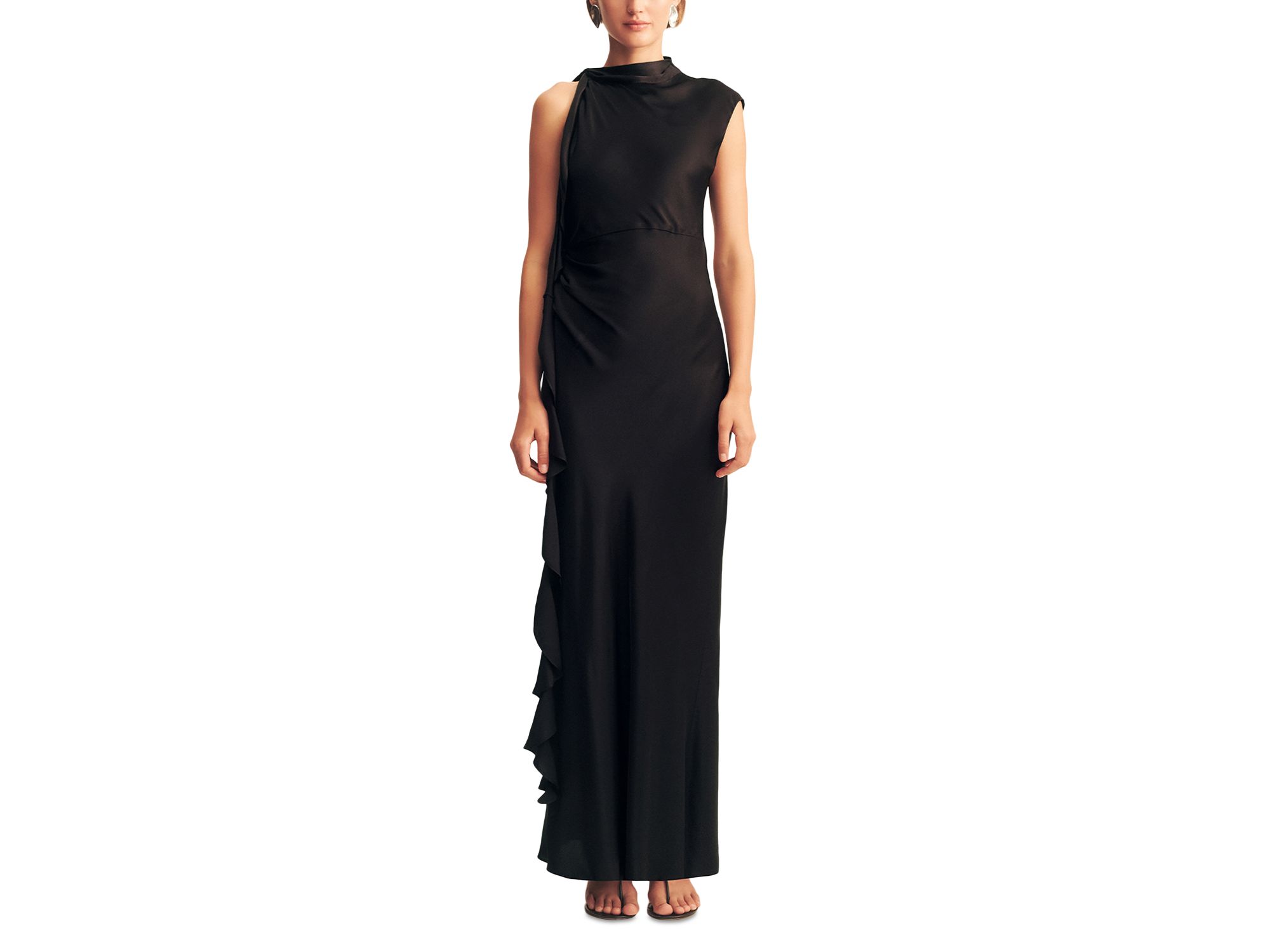 Agnes Draped Ruffled Dress - Image 1