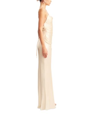 La Lune Lace Up Back Maxi Dress