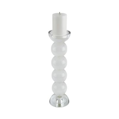 Crystal Glass Ball Candle Holder Clear, Medium