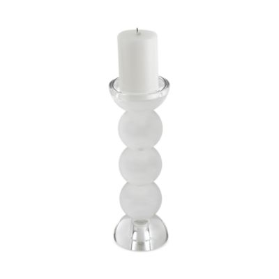 Crystal Glass Ball Candle Holder Clear, Small