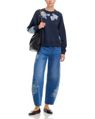 Rose Patchwork Sweatshirt & Jeans