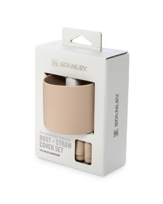 The Quencher 40 Oz. Tumbler Boot and Straw Cover in Cream