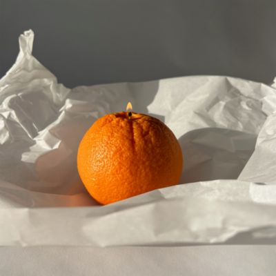 Large Orange Candle