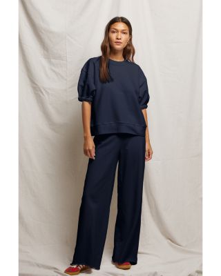 French Terry Puff Sleeve Sweatshirt