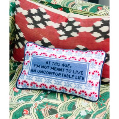 Uncomfortable Life Needlepoint Pillow