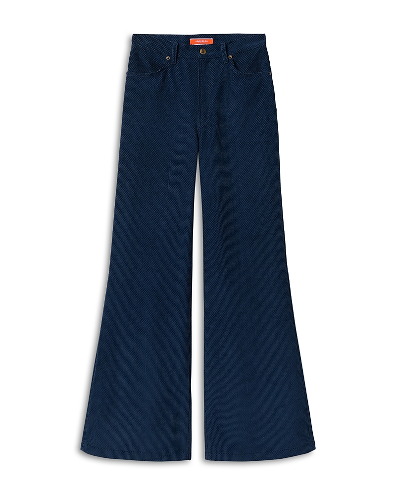 La Doublej The Flare Corduroy Pants In Blue