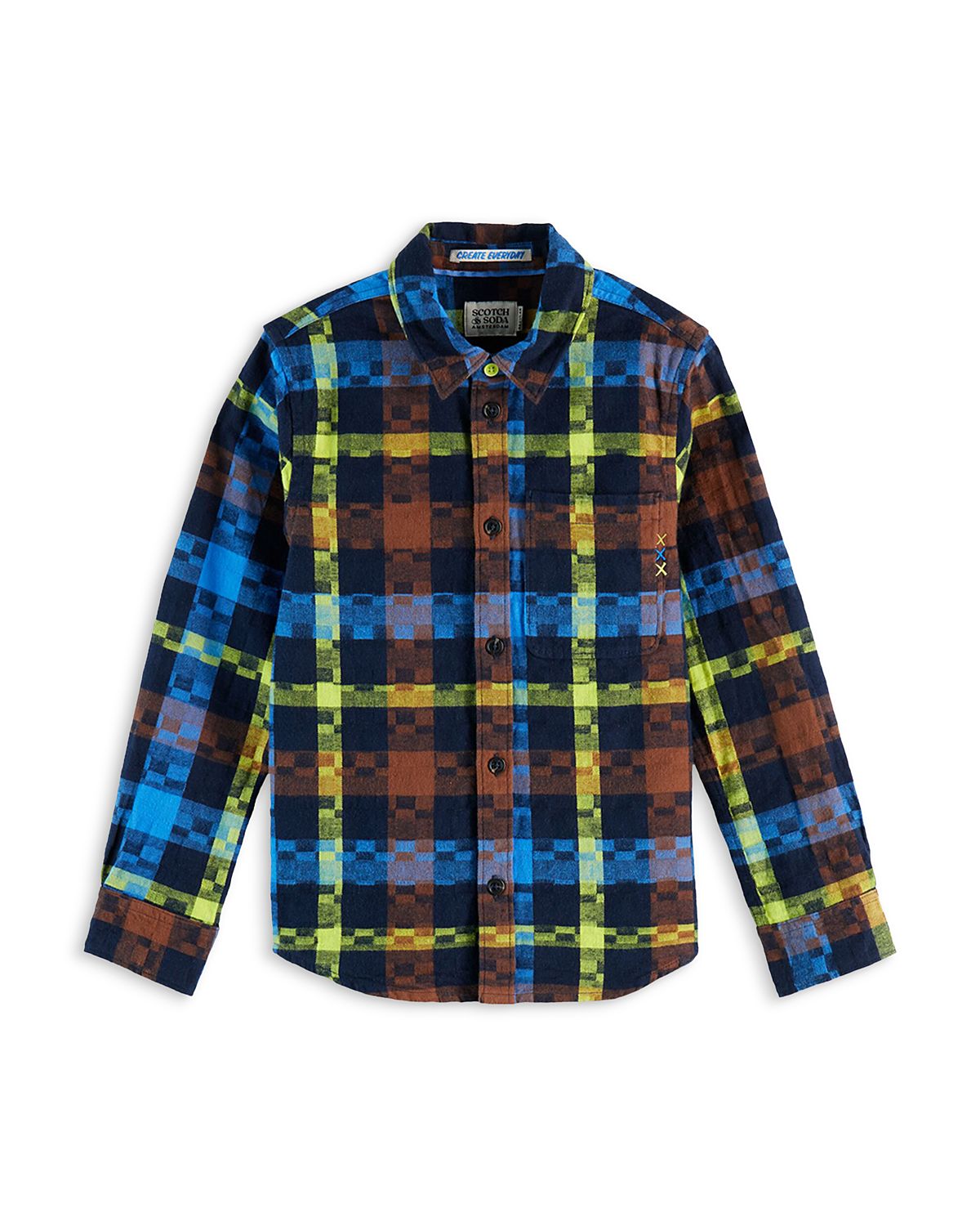 Scotch & Soda Boys' Flannel Checked Shirt - Big Kid