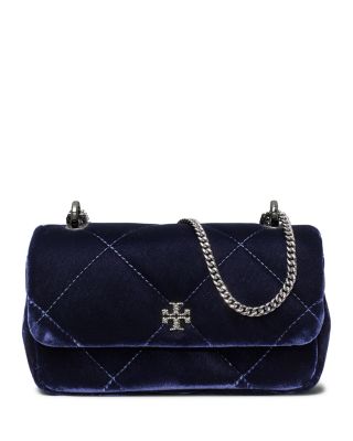 Kira Mini Diamond Quilted Velvet Flap Bag