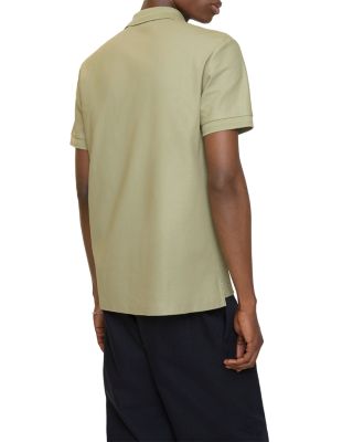 Eddie Cotton Piqué Equestrian Knight Embroidered Slim Fit Check Placket Polo Shirt