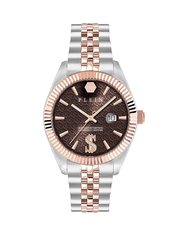 Philipp Plein Date Superlative Crystal Watch In Silver