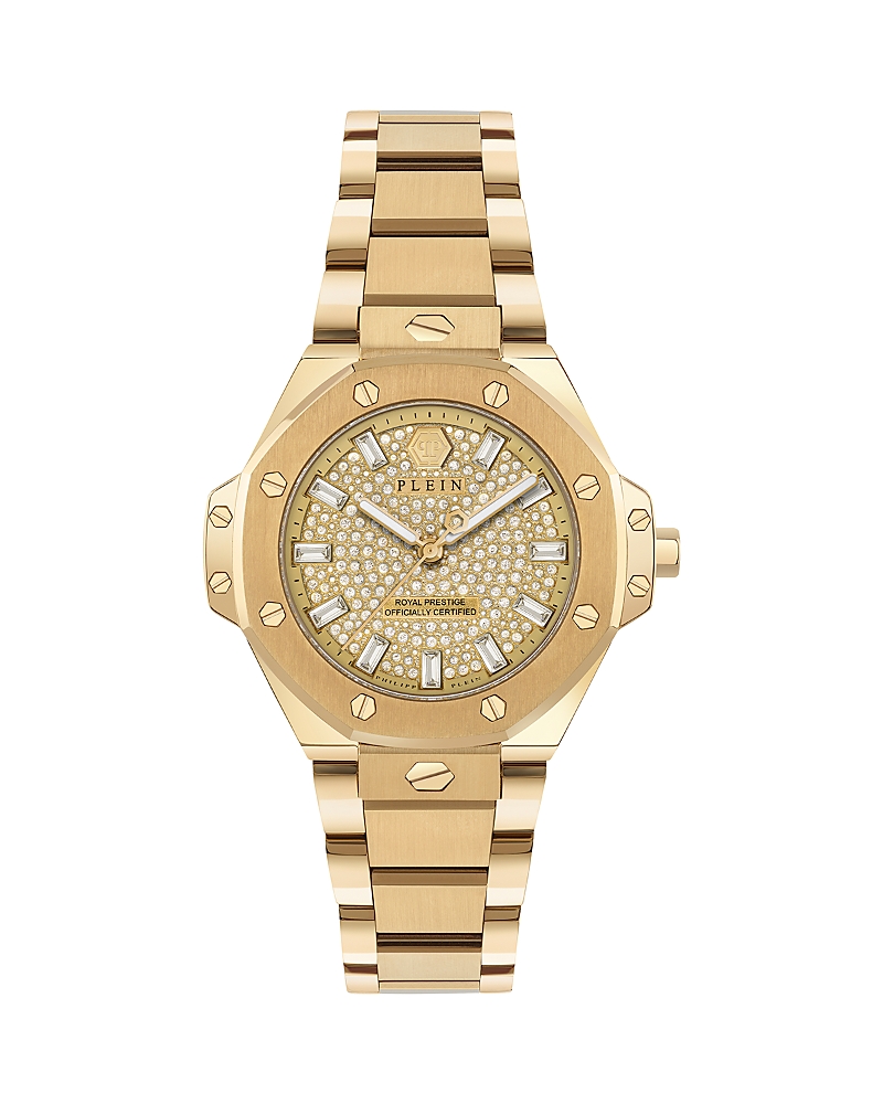 Philipp Plein Royal Prestige Crystal Watch, 33mm In Gold