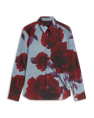 Givira Printed Long Sleeve Button Front Shirt
