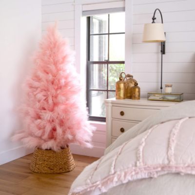 Artificial Pink Pampas Grass 6&#39; Christmas Tree