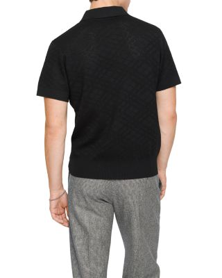 Marcus Check Wool Polo Shirt