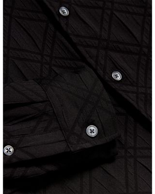 Fynran Crinkled Long Sleeve Button Front Shirt