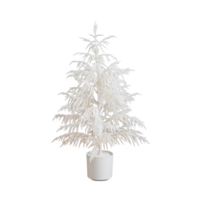 Artificial Real Touch White Norfolk Island Pine 4&#39; Christmas Tree with Natural Look