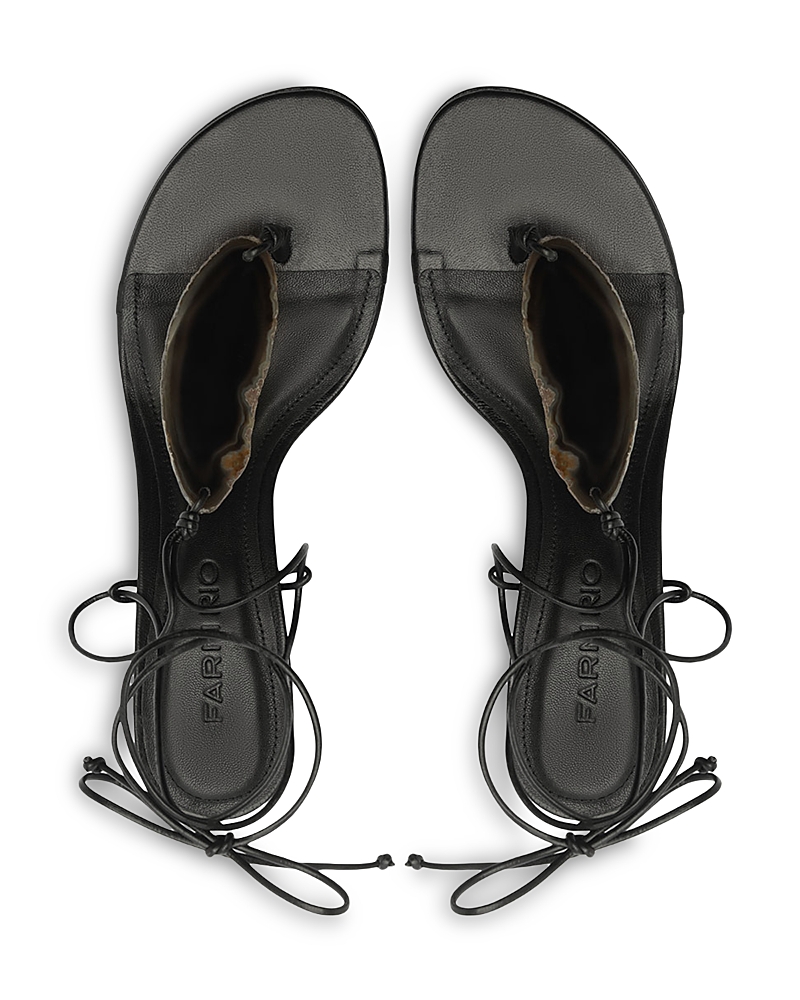 Farm Rio Women's Stone Kitten Heel Sandals In Black