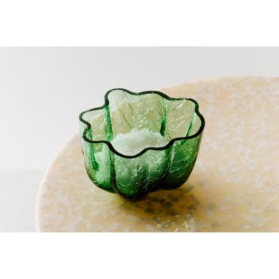 Crackle Glass Votive Holder