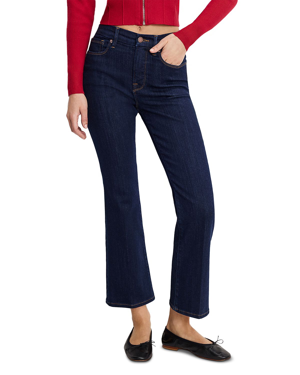 Good American Good Legs Crop Mini Boot Jeans