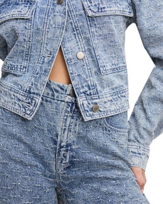 Good Skate Wide Crystal Jeans in Indigo1070