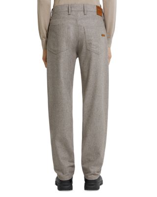 Slim Fit Wool and Cashmere Roccia Pants