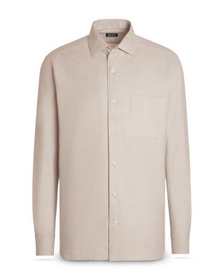 Long Sleeve Button Front Cotton Shirt