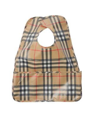 Unisex Wesley Check Coated Cotton Bib - Baby