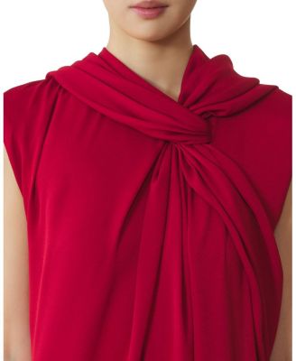  Long Knotted Satin Dress