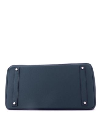 Birkin 40 Handbag Blue Togo with Palladium Hardware