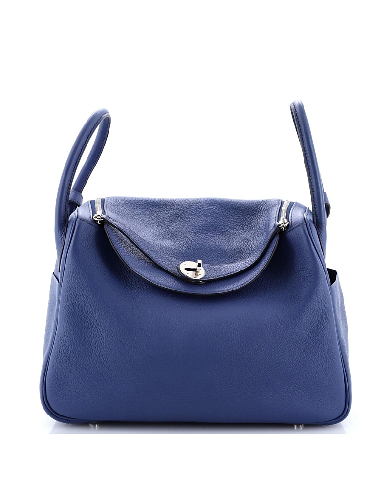 Click to view more detailed imagery on our partner's website Pre-owned Pre-owned Hermes Hermes 30 Lindy Bag Clemence In Blue