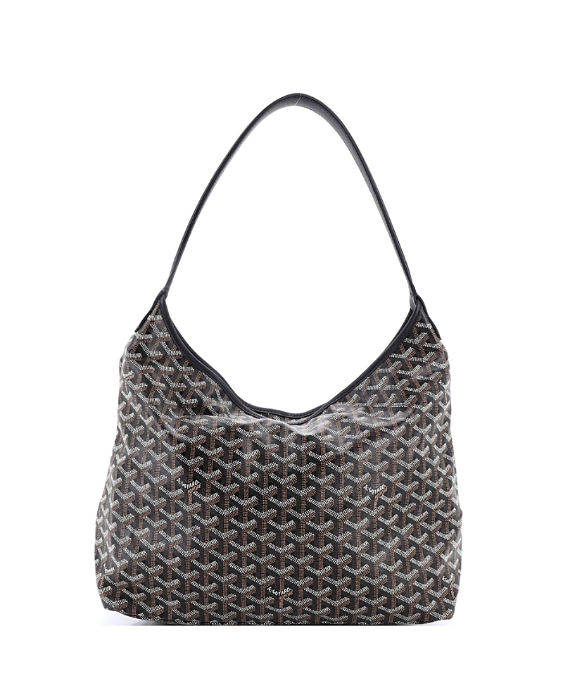 Click to view more detailed imagery on our partner's website Pre-owned Pre-owned Goyard Goyard Boheme Hobo Printed Coated Canvas In Black