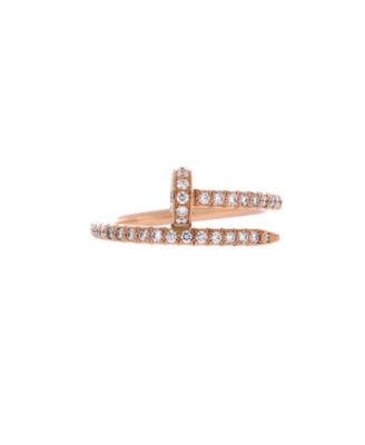 Small Juste un Clou Paved Ring 18K Rose Gold with Diamonds