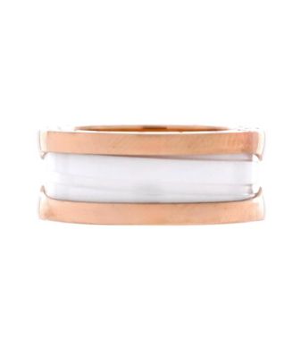B.Zero1 Two Band Ring 18K Rose Gold and Ceramic