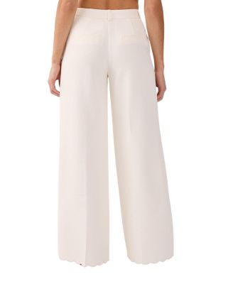  Embroidered Tailored Wide Leg Pants