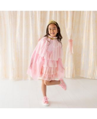 Girls' Pink Princess Tiered Cape - Little Kid, Big Kid