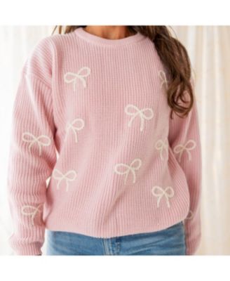 Women&#39;s All Over Bows Knit Sweater