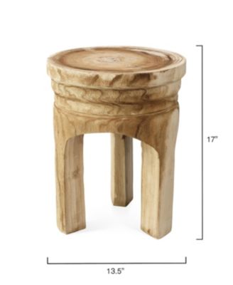 Mesa Natural Wood Side Table