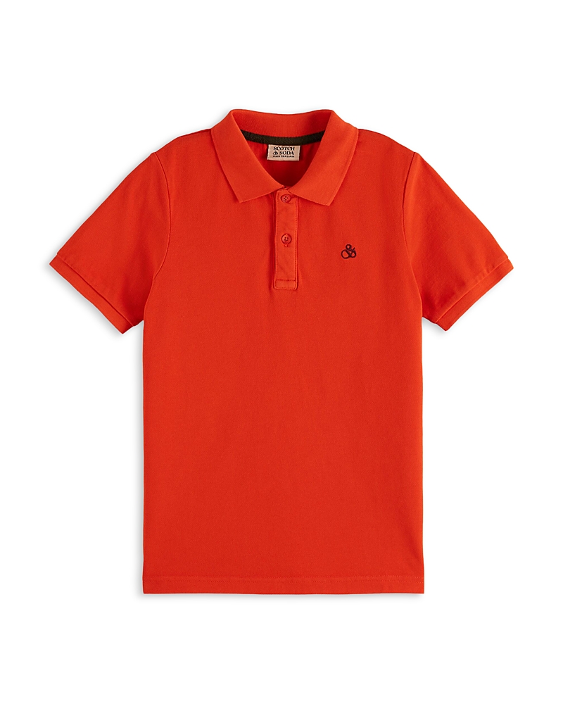 Scotch & Soda Boys' Garment Dyed Pique Polo - Little Kid, Big Kid