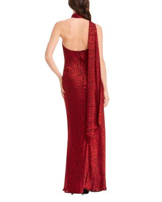 Olivia Mock Neck Sheath Gown 