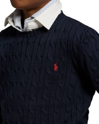 Boys&#39; Cable-Knit Cotton Sweater - Little Kid, Big Kid