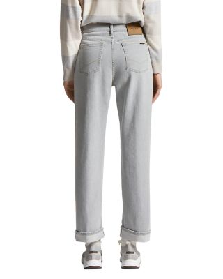 Straight Jeans in Silver Salt Grey