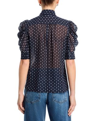 The Tie Print Gillian Top