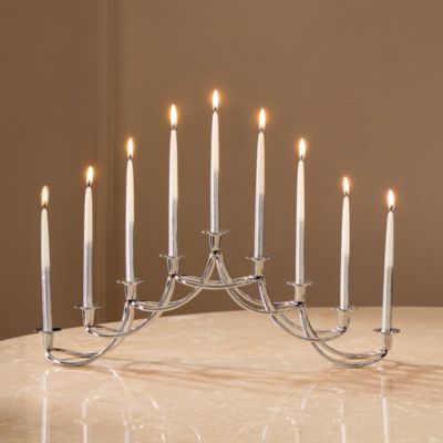 Hanukkah Candle Set in Silver