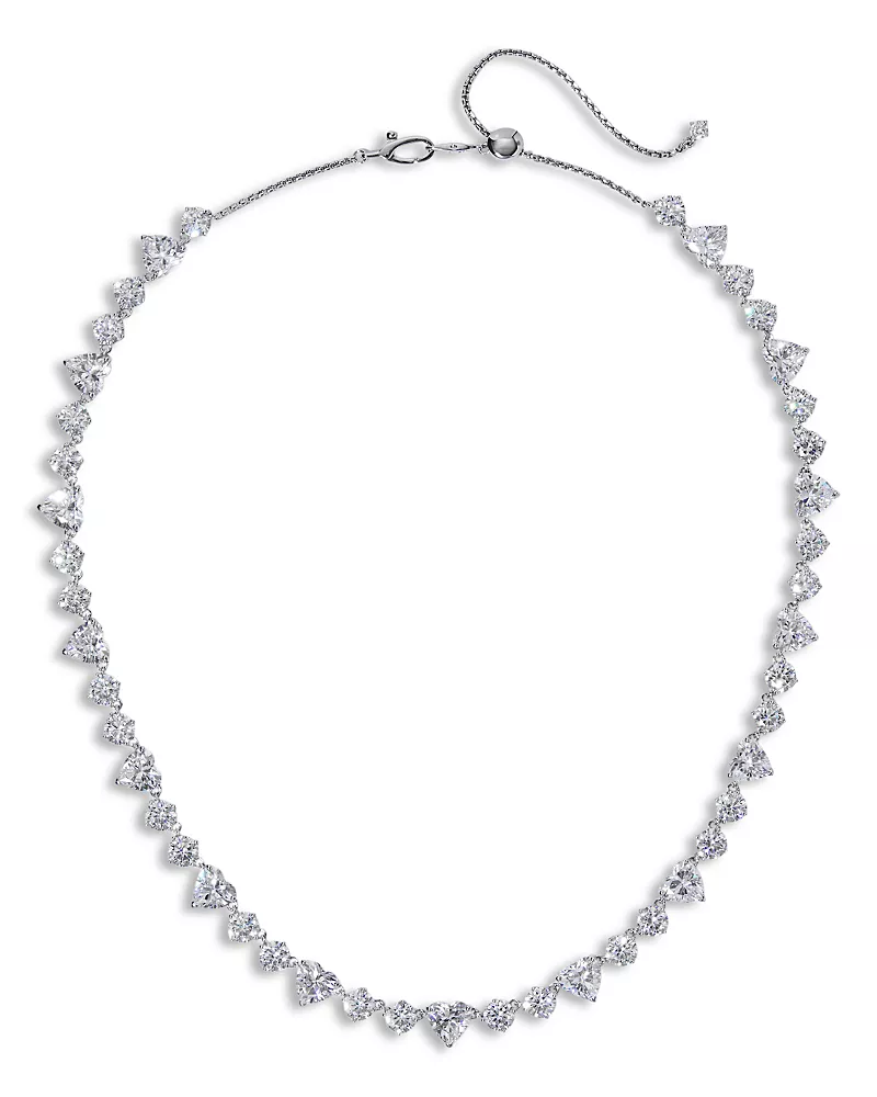 Nadri Le Bisou Cubic Zirconia Heart Collar Necklace, 18