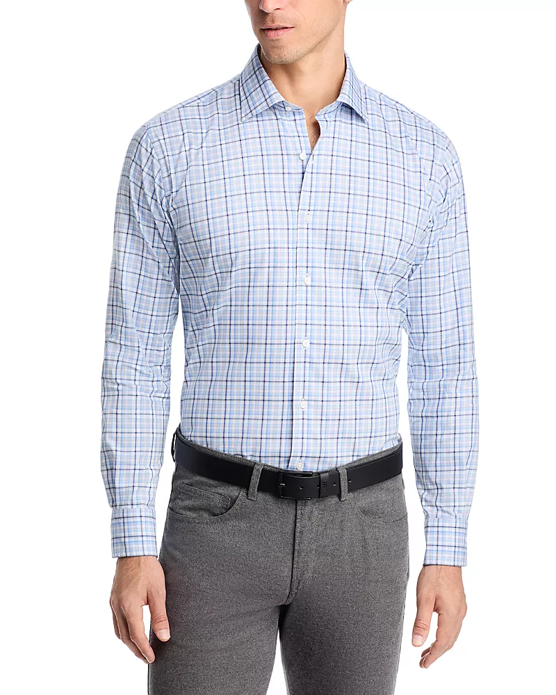 Peter Millar Warren Crown Long Sleeve Button Front Shirt