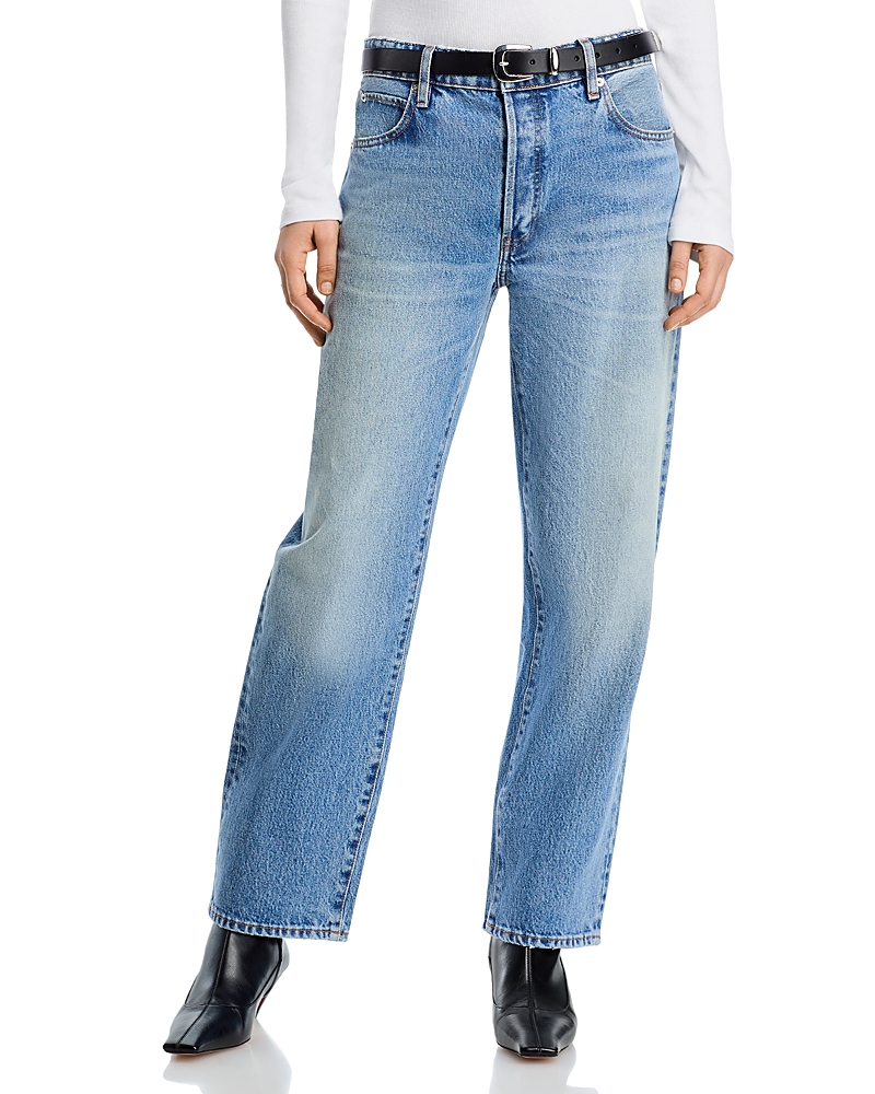 Frame The Essential High Rise Straight Jeans in Rapture